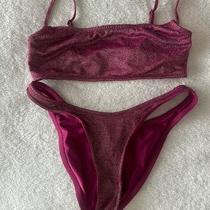 TRIANGL Purple Sparkle Swim Set